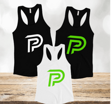 Load image into Gallery viewer, Prime White Tank Top - Lime Green Logo
