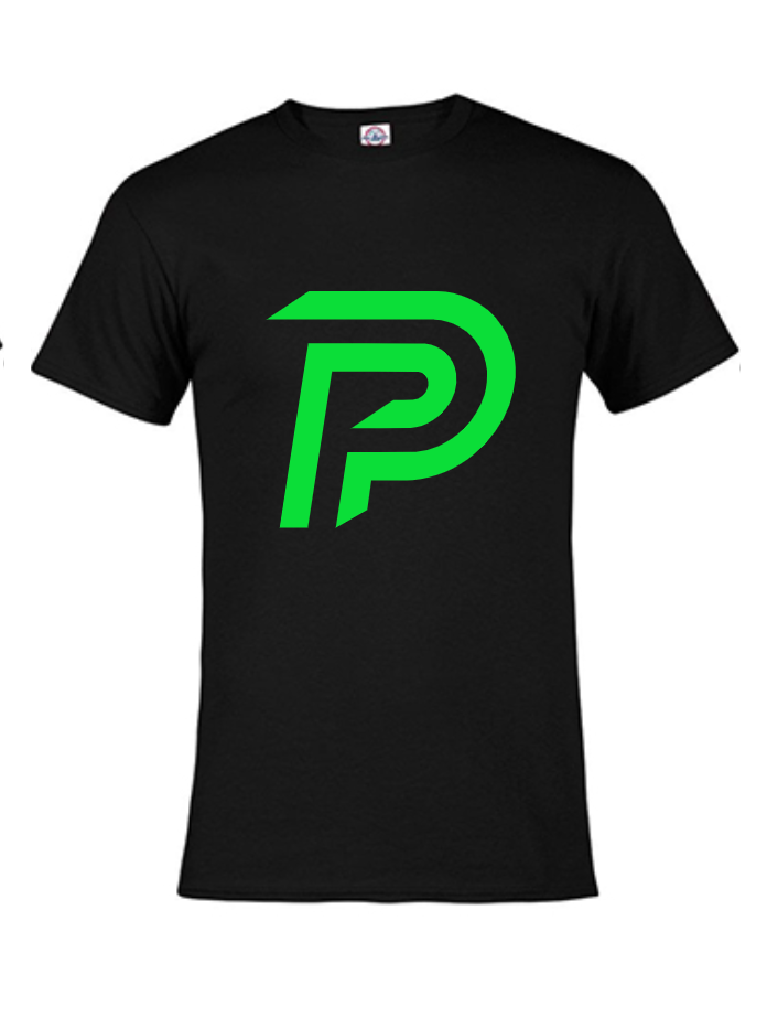 Prime Black T-shirt - Lime Green Logo